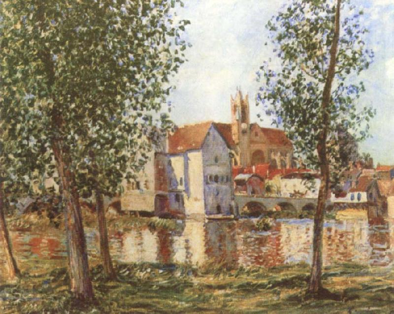 Alfred Sisley Moret-sur-Loing in Morning Sum France oil painting art